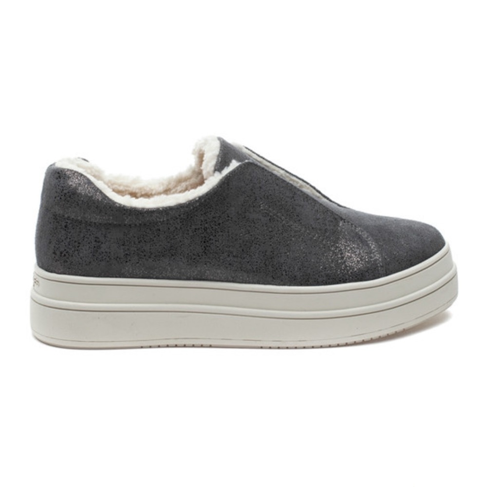 J/Slides Nada Pewter Metallic Leather Sneaker - image 1